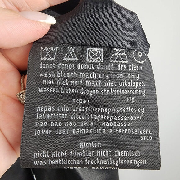 Vintage Boutique Of Leathers Black Leather Straight Leg Pants Size 29 - Picture 8 of 10